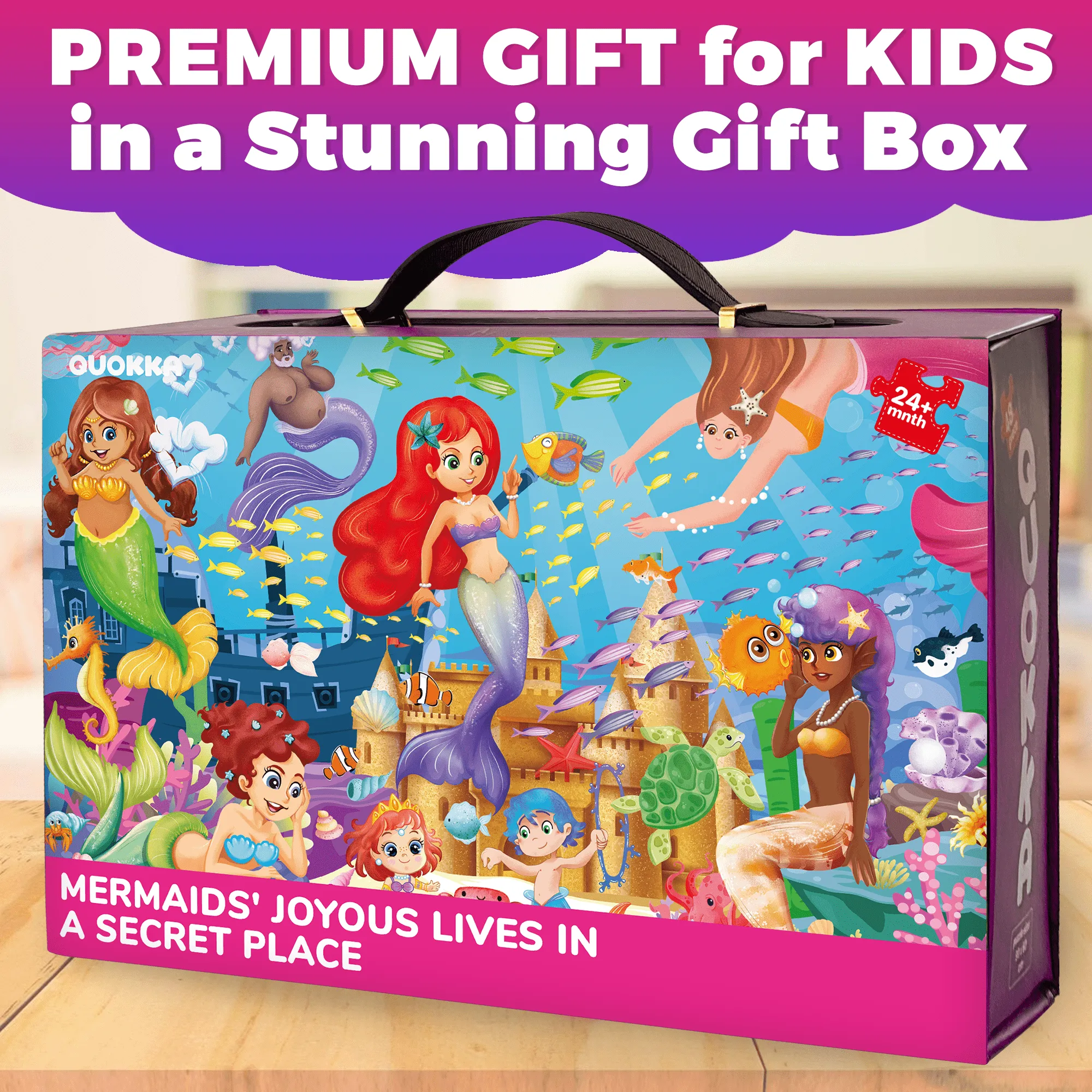 2x3 FT Giant Floor Puzzles for Kids Ages 4-6 | Mermaids