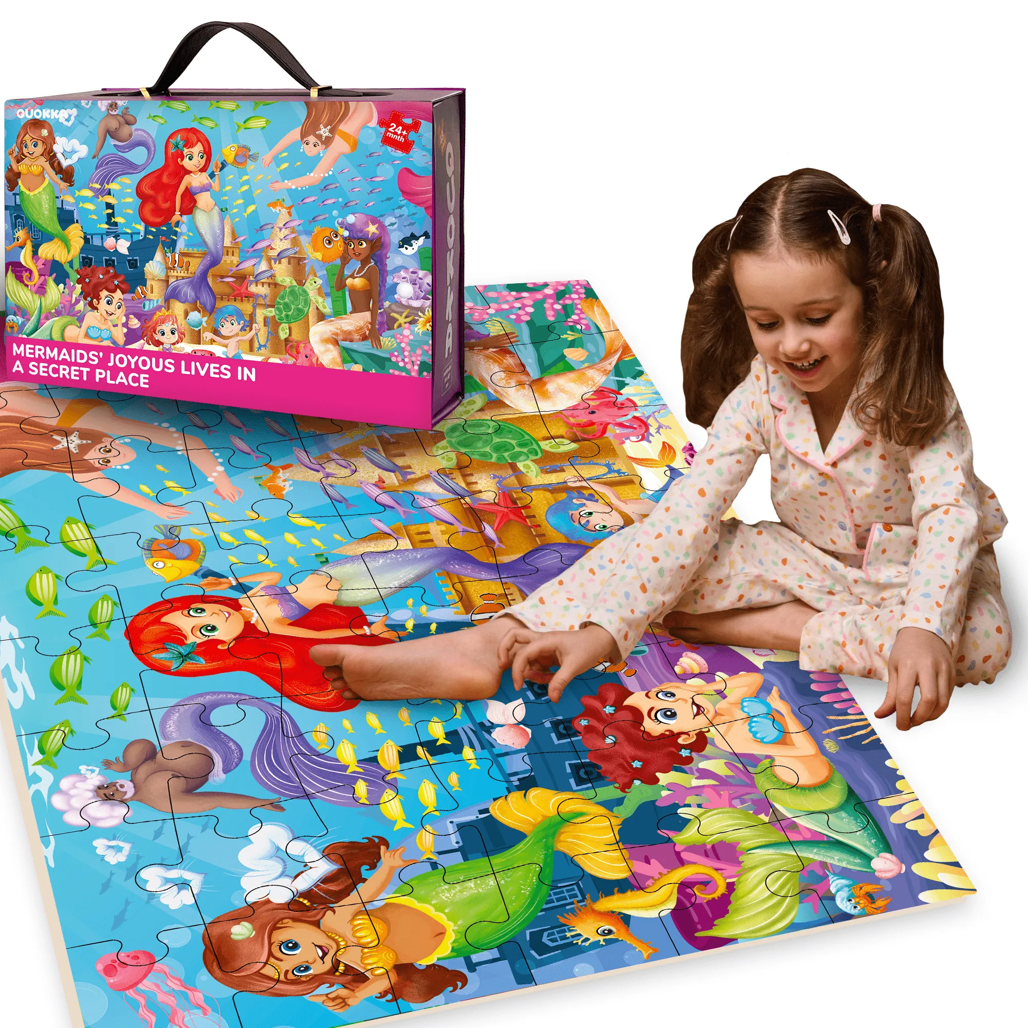 2x3 FT Giant Floor Puzzles for Kids Ages 4-6 | Mermaids