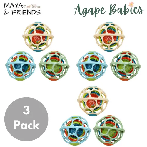 [3 Pack] Maya & Friends Easy Grasp Oball - 3 Types