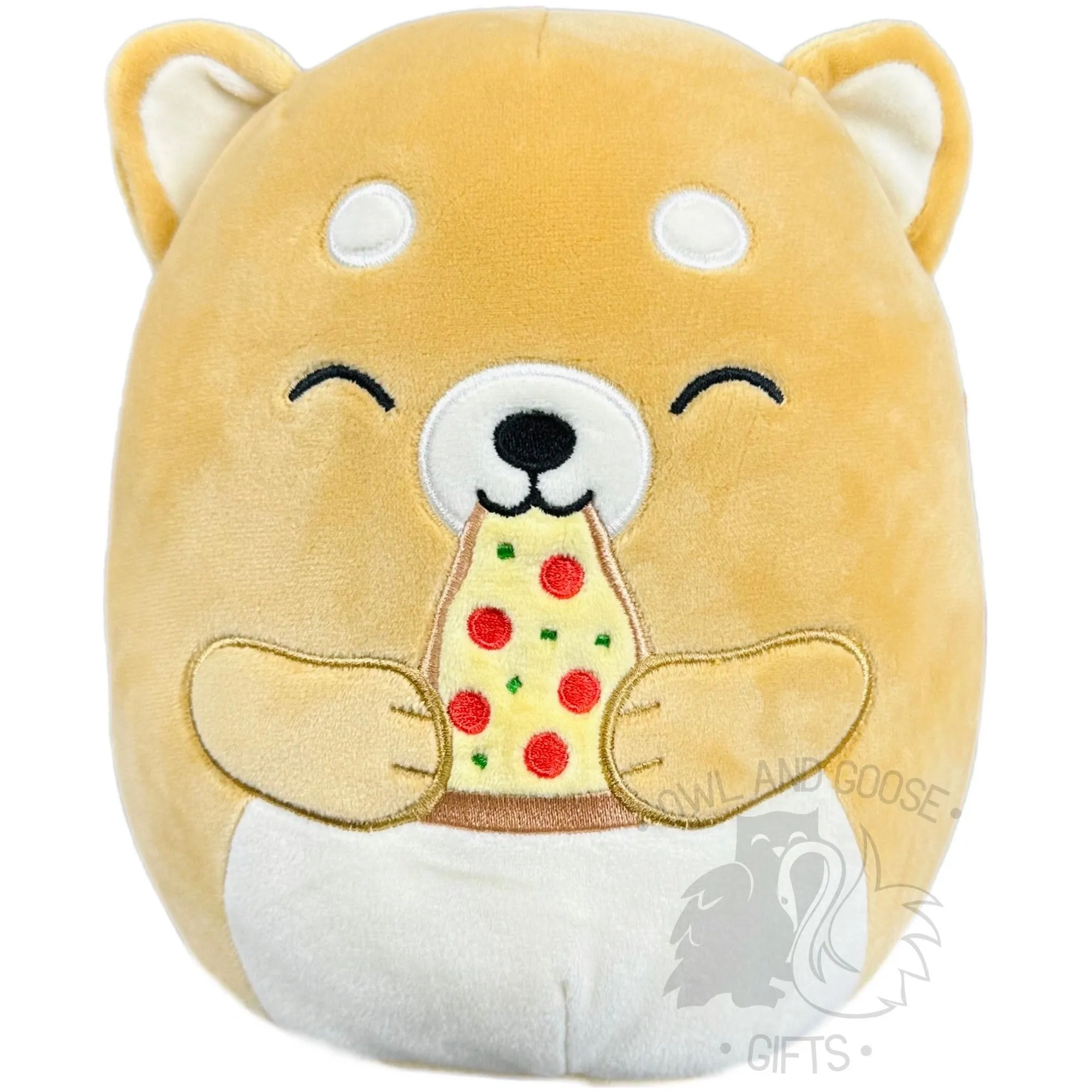 8 Inch Angie the Shiba Inu with Pizza Squishmallow