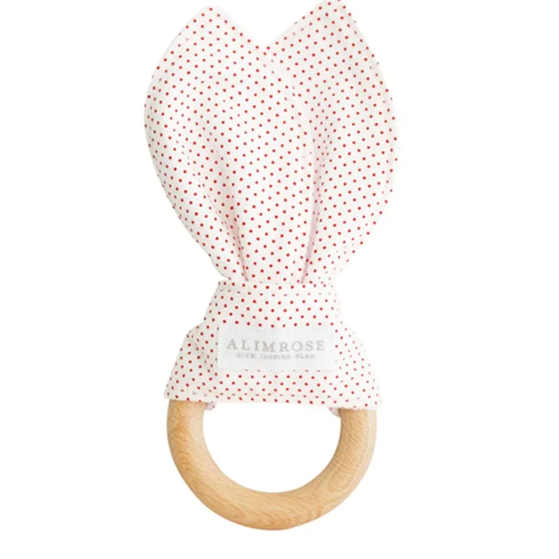 Alimrose - Bailey Bunny Teether - Red Spot