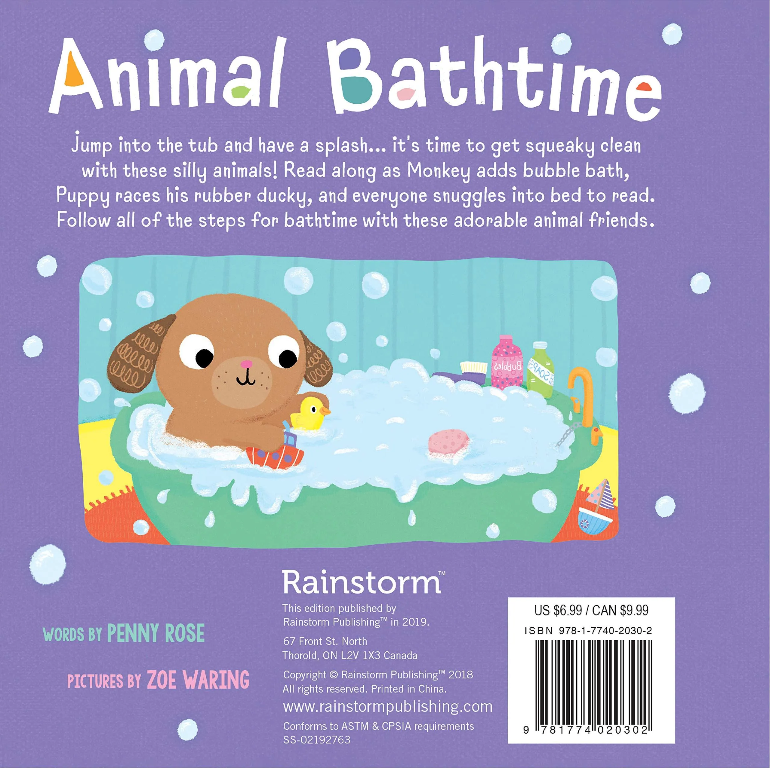 Animal Bathtime - Board Book