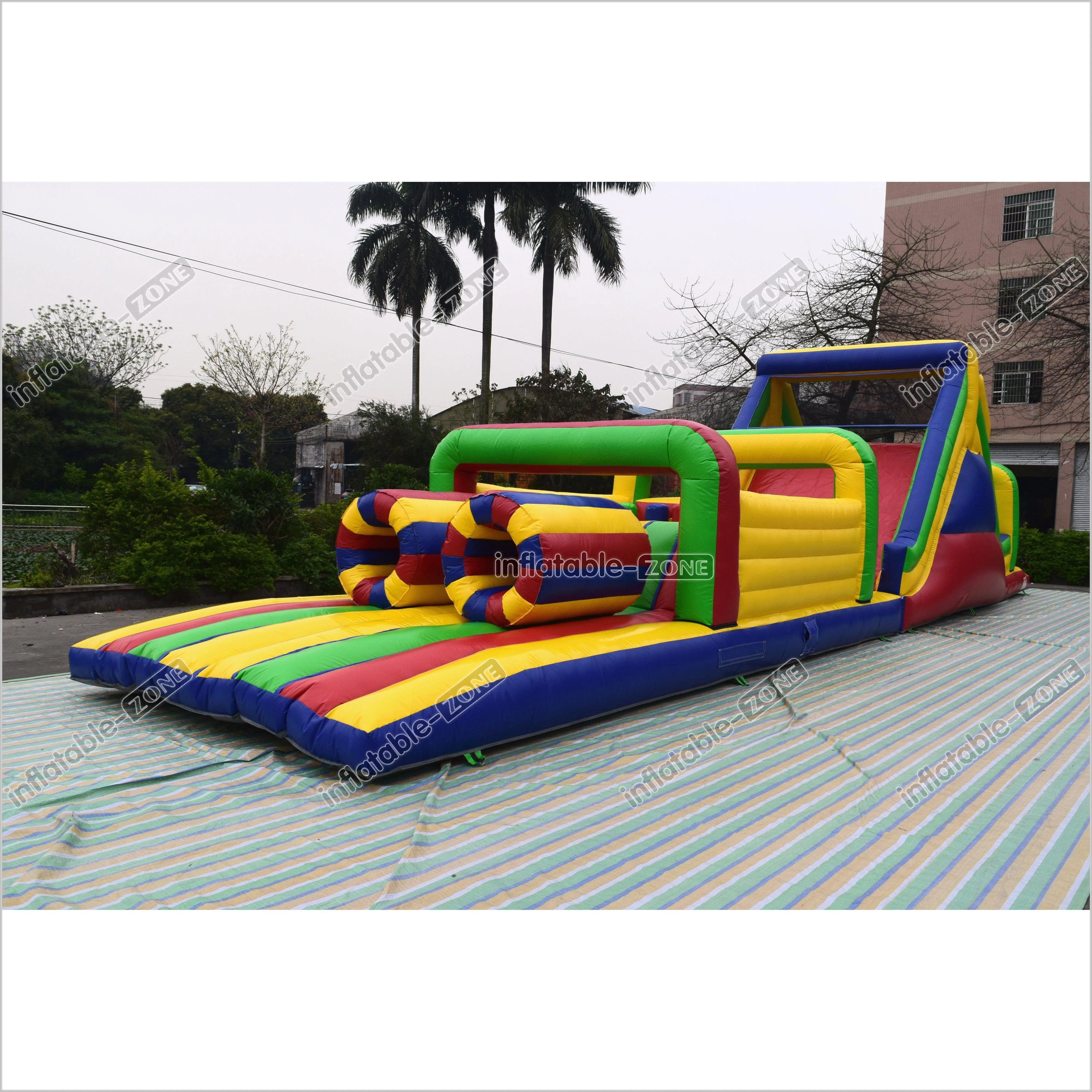 Blow Up Slide Obstacle Course Large Inflatable Assault Course Obstacle Jumpers For Rent