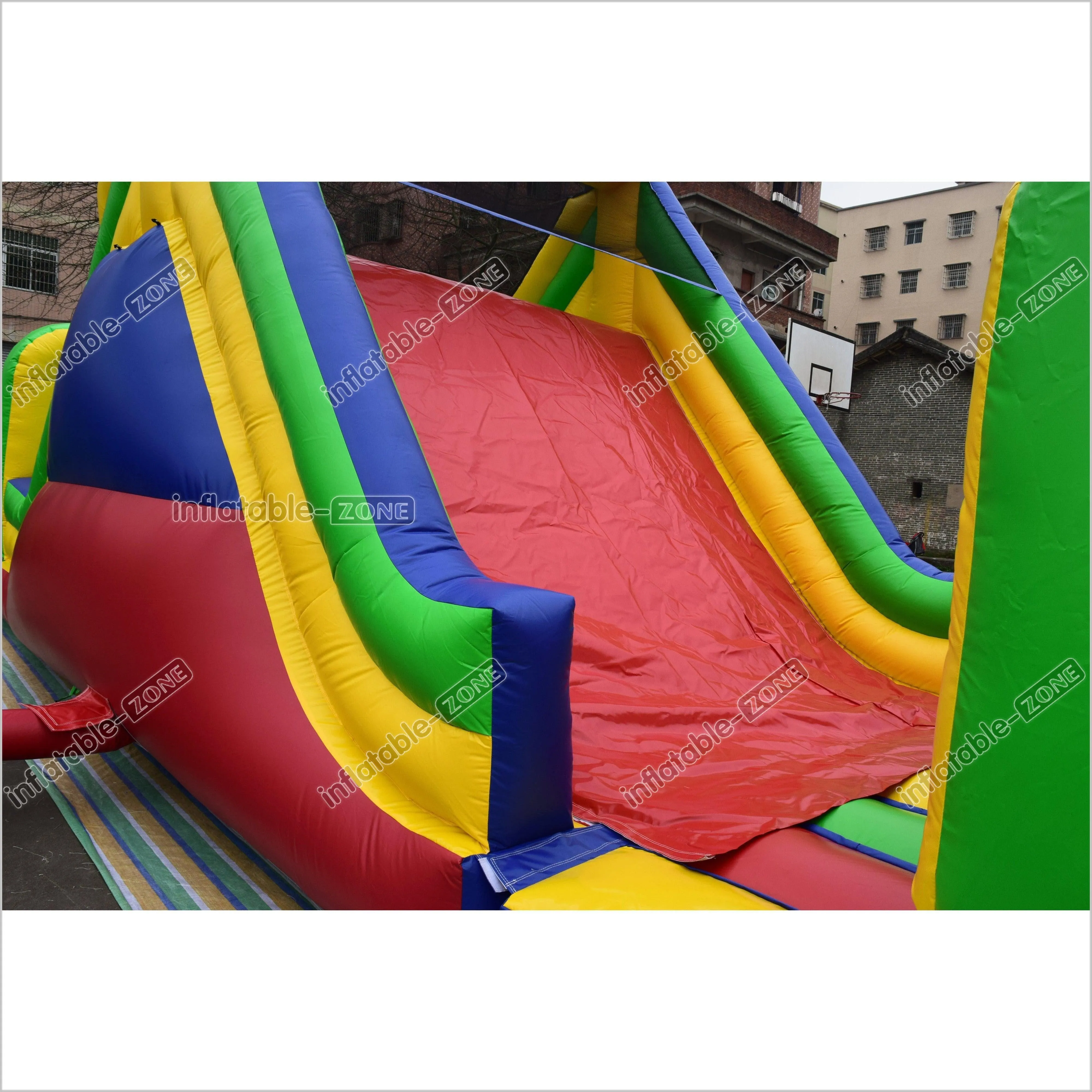 Blow Up Slide Obstacle Course Large Inflatable Assault Course Obstacle Jumpers For Rent