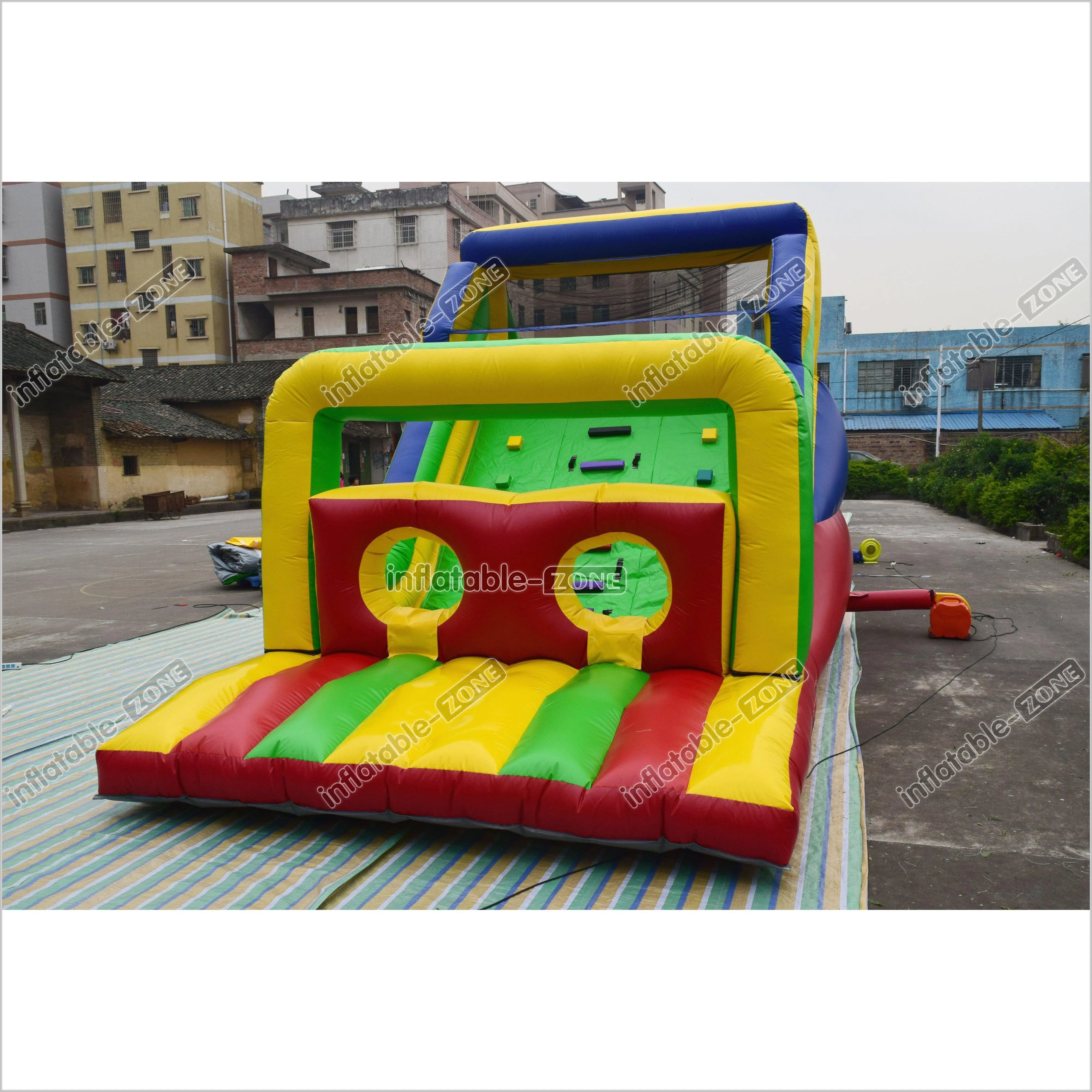 Blow Up Slide Obstacle Course Large Inflatable Assault Course Obstacle Jumpers For Rent