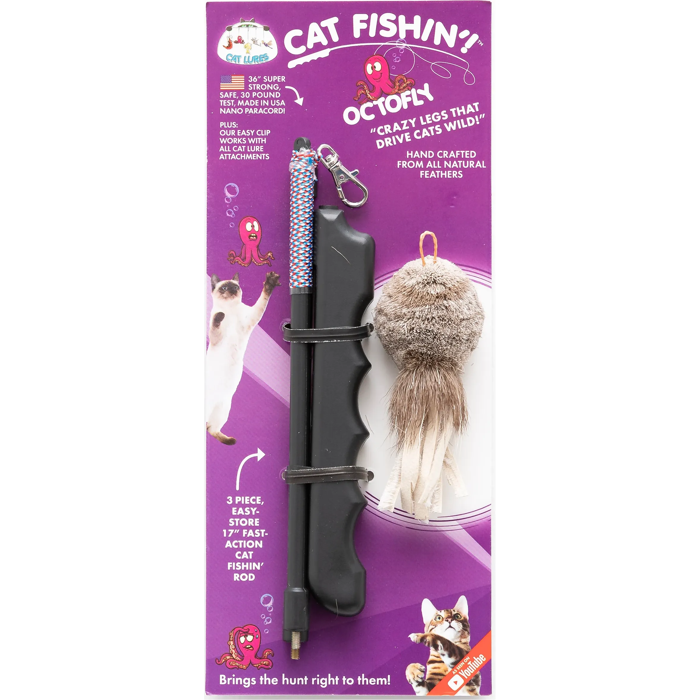 Cat Lures Cat Fishin Collapsible Wand with Octofly