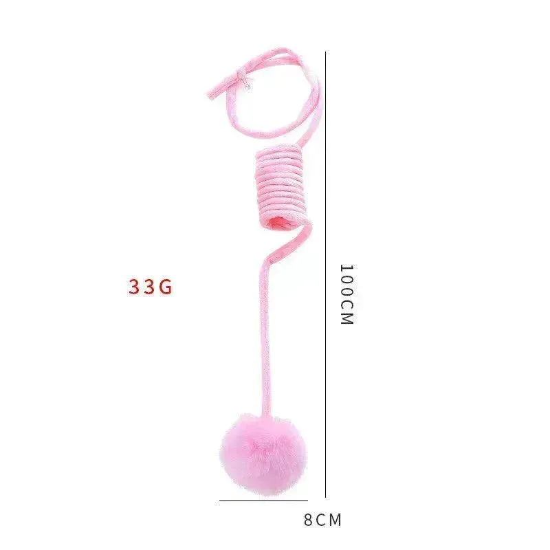 Cat Toy Self-Hi Sucker Spring Rabbit Hair Ball Interactive Play Pet Supplies Interactive Toys