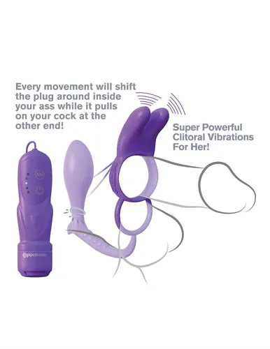 Cheeky Triple-Action Vibrating Ring with Rabbit Ears for Splashy Fun