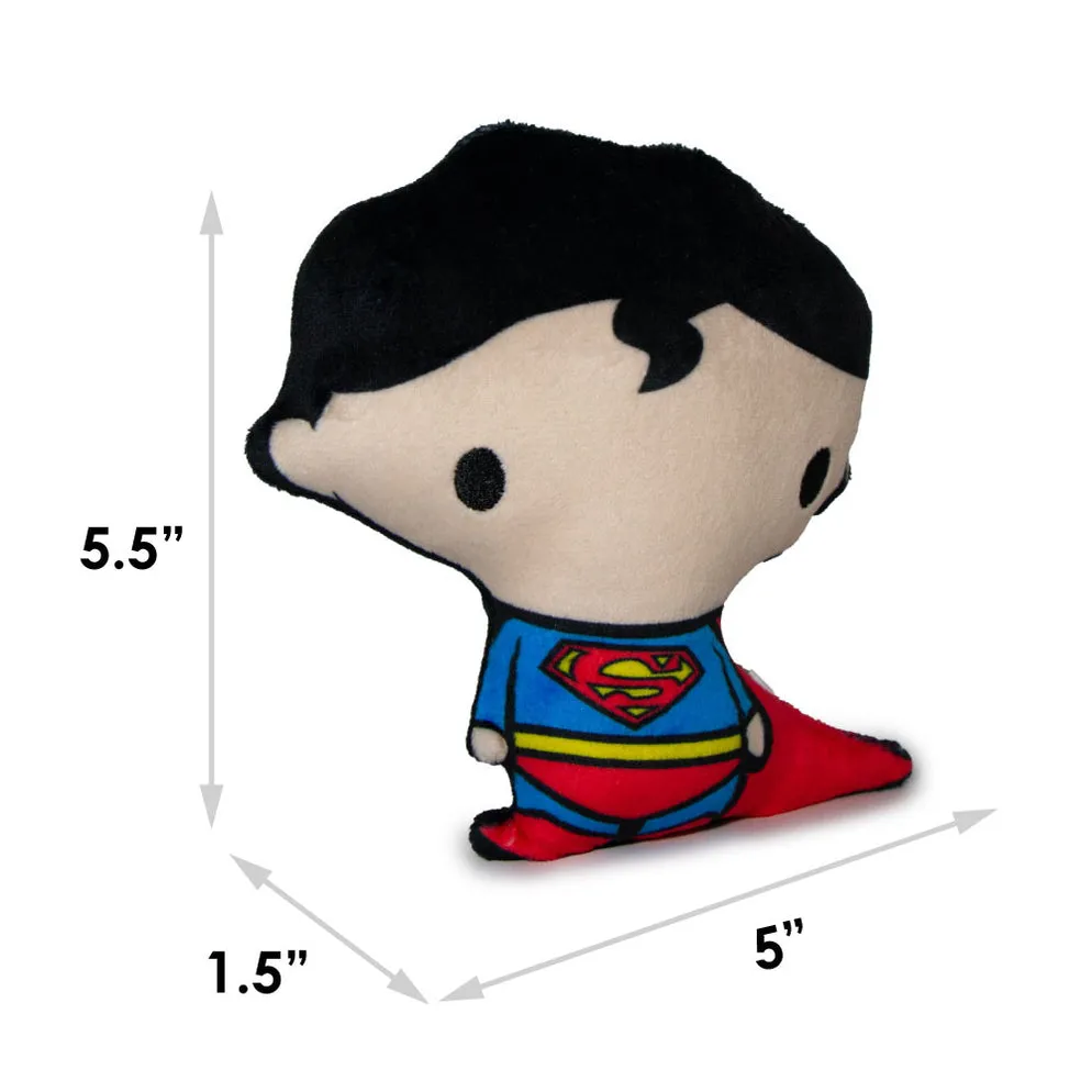 Chibi Superman Plush Dog Toy with Squeaker from Buckle Down