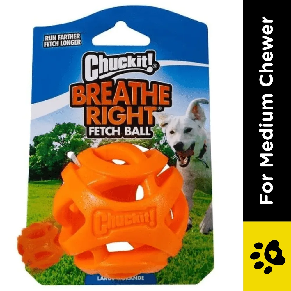 Chuckit! Breath Right Fetch Toy for Dogs | For Medium Chewers