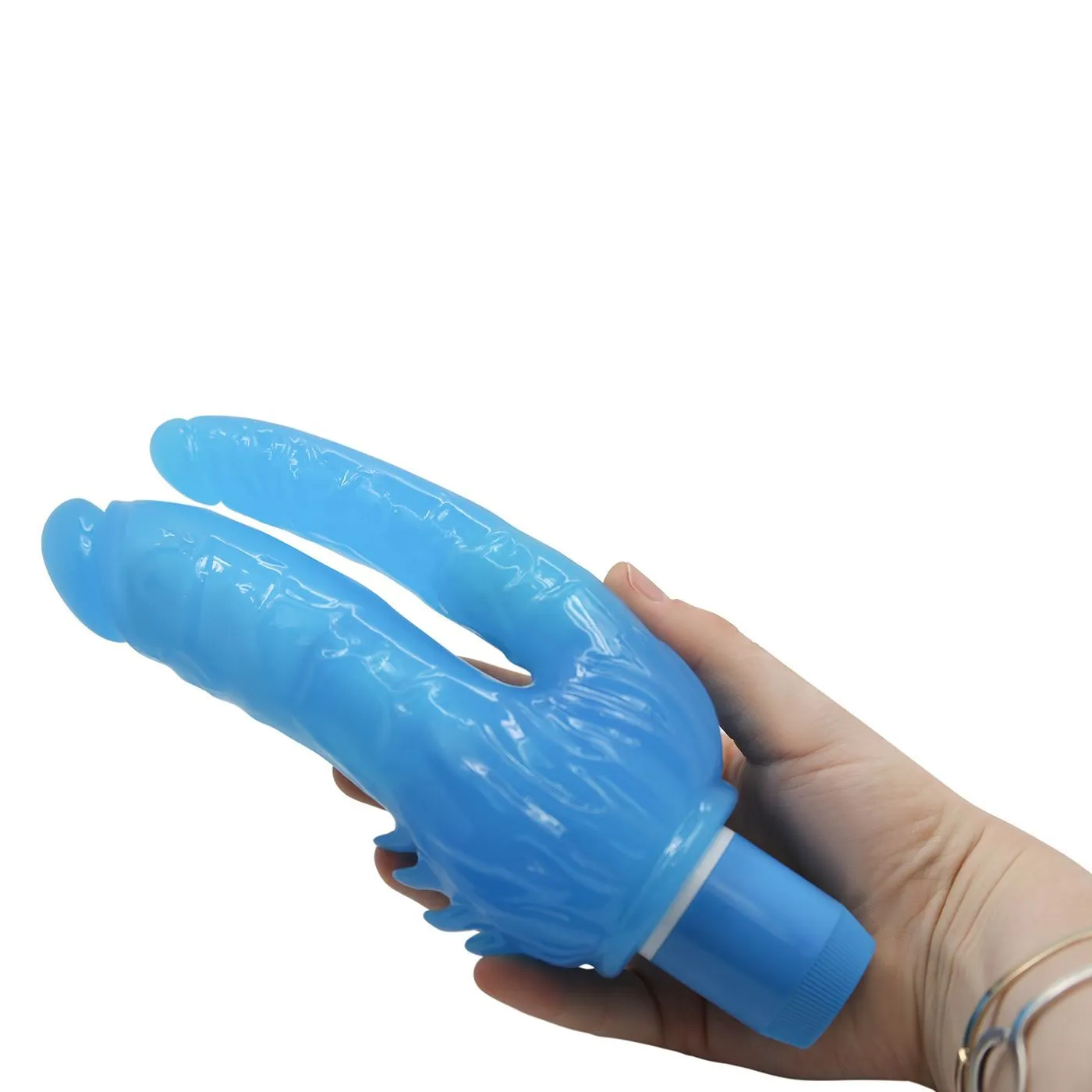 Clit Stimulating Dual Penetration Vibrating Dildo