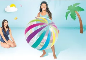 Colorful Stripes Jumbo Beach Ball (42")