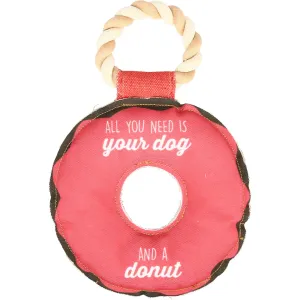 Dog   A Donut - 10.75" Canvas Dog Toy