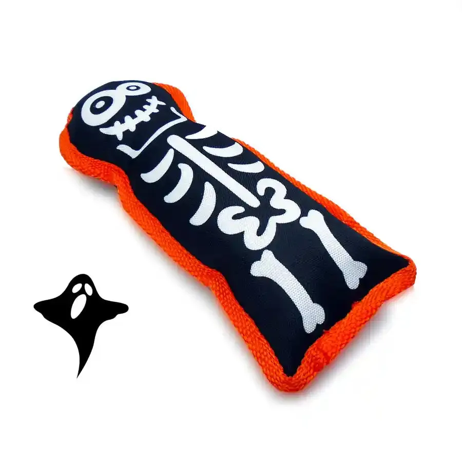 Dog Halloween Skeleton Chew Toy - Extra Cushion!