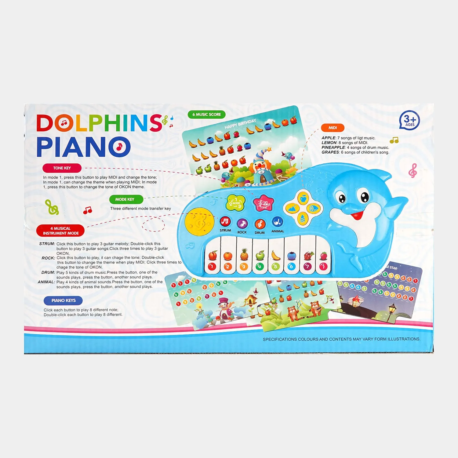 Dolphin Musical Piano Play Set For Kids