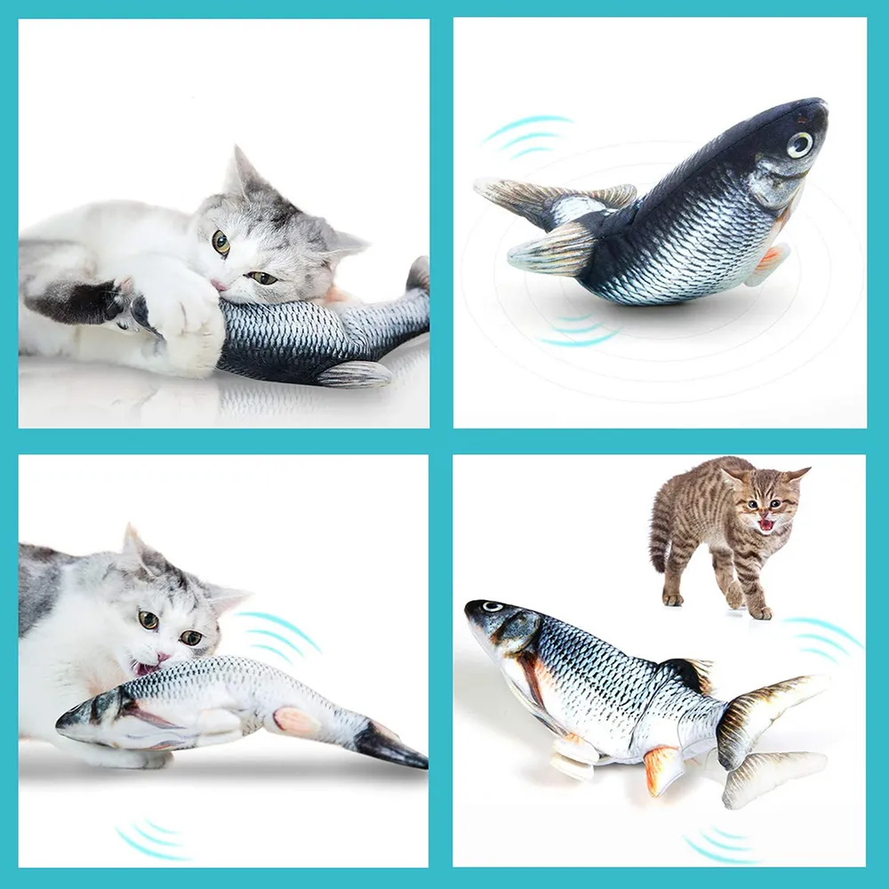 Electronic Floppy Fish Cat Toy Moving Fish Toy for Cats