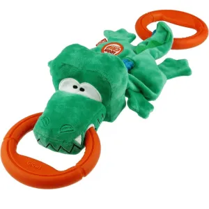 GiGwi Iron Grip Crocodile Plush with TRP Handle Toy for Dogs (Green)