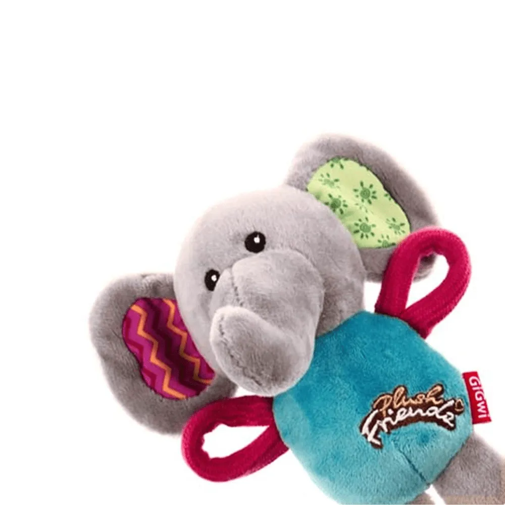 GiGwi Plush Friendz with Squeaker Elephant Toy for Dogs | For Soft Chewers