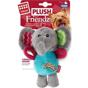 GiGwi Plush Friendz with Squeaker Elephant Toy for Dogs | For Soft Chewers