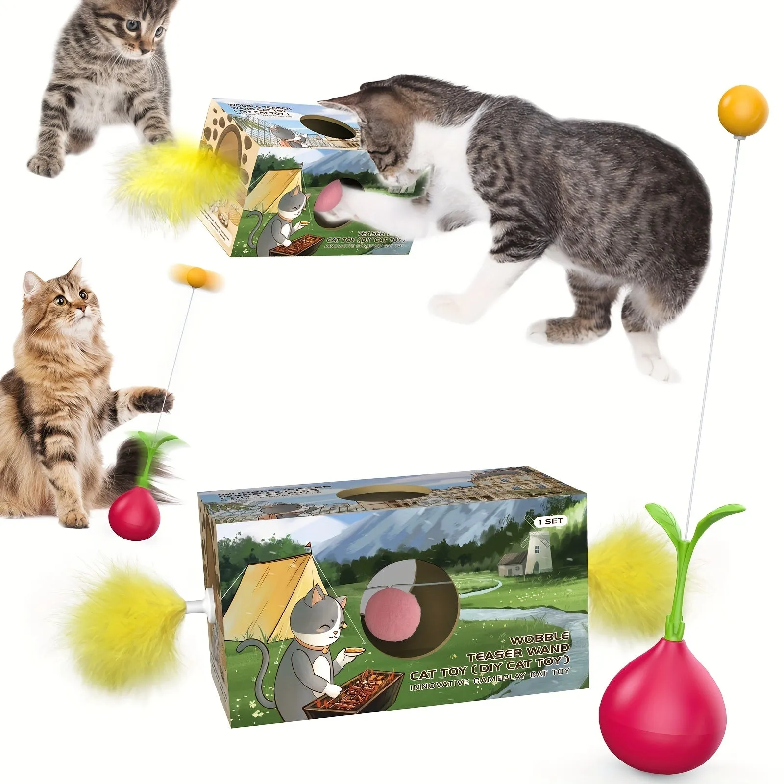 Interactive 1 To 2 Cat Toys