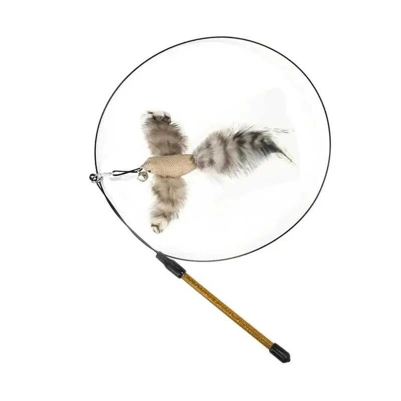 Interactive Feather Teaser Cat Toy with Bell and Suction Cup