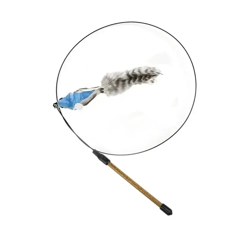 Interactive Feather Teaser Cat Toy with Bell and Suction Cup