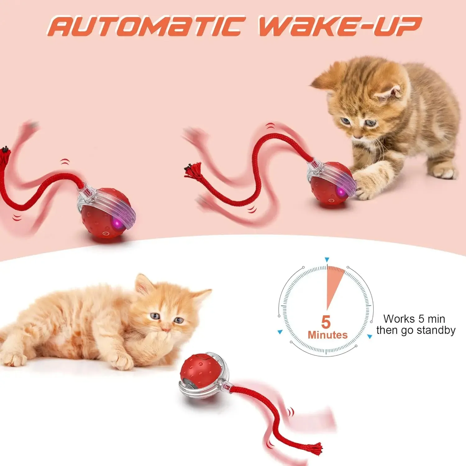 Interactive Rechargeable Cat Ball Toy