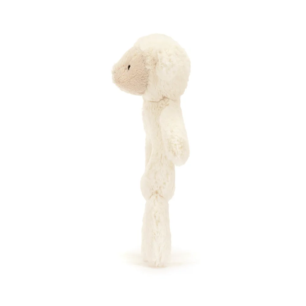 Jellycat Plush Toy Bashful Lamb Ring Rattle