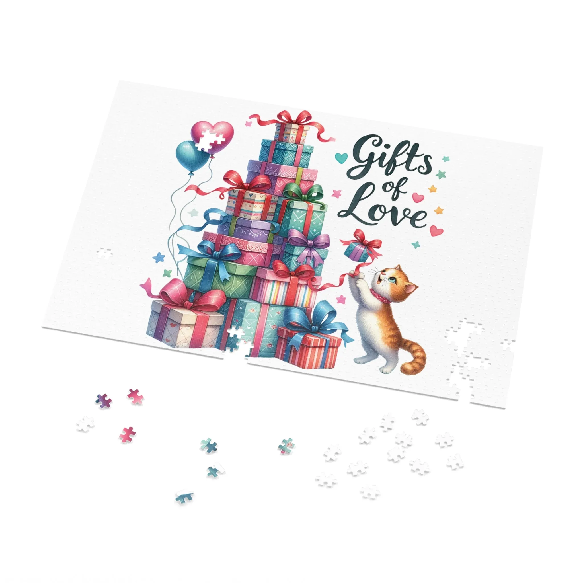 Jigsaw Puzzle, Christmas, Present Tree, Personalised/Non-Personalised (30, 110, 252, 500,1000-Piece)