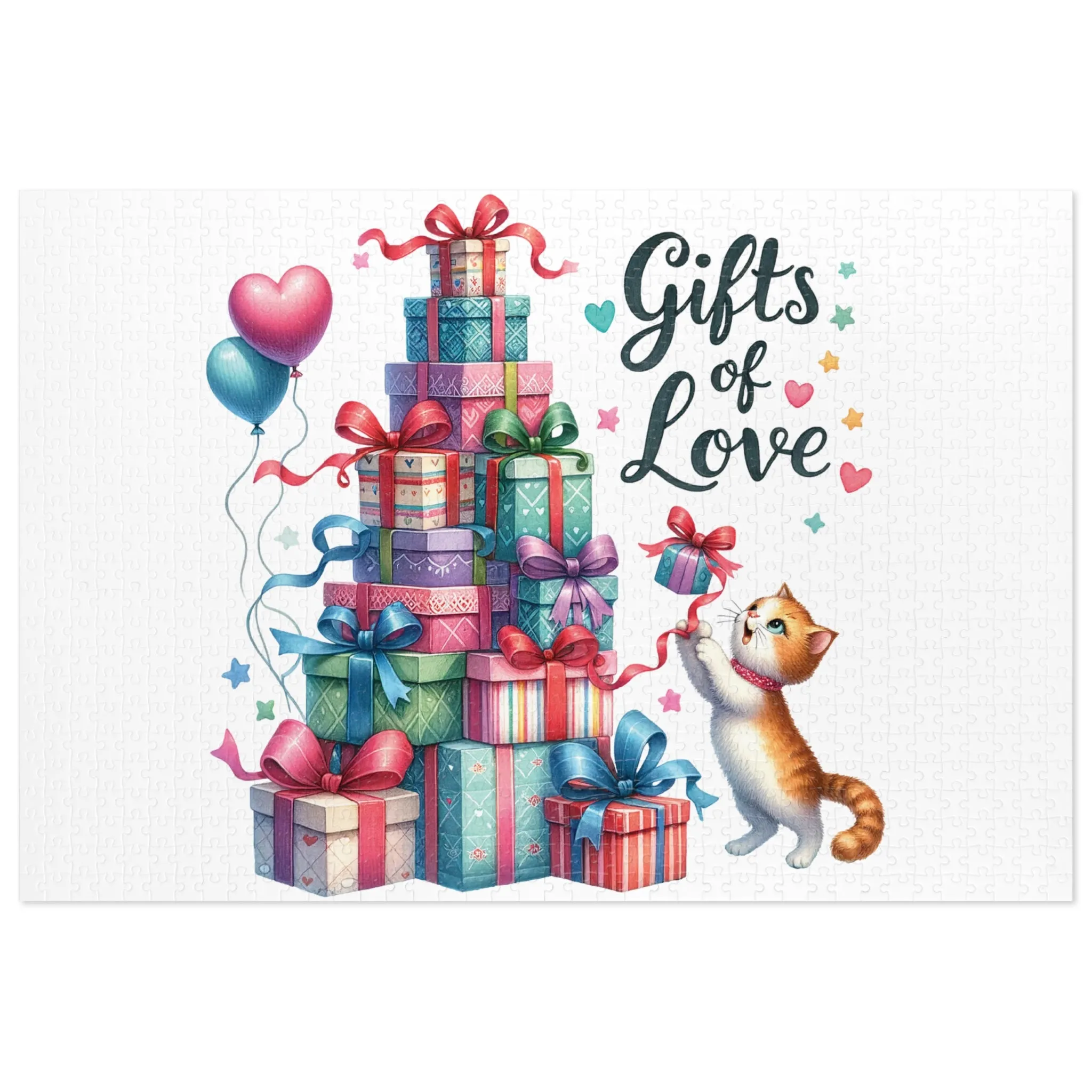 Jigsaw Puzzle, Christmas, Present Tree, Personalised/Non-Personalised (30, 110, 252, 500,1000-Piece)