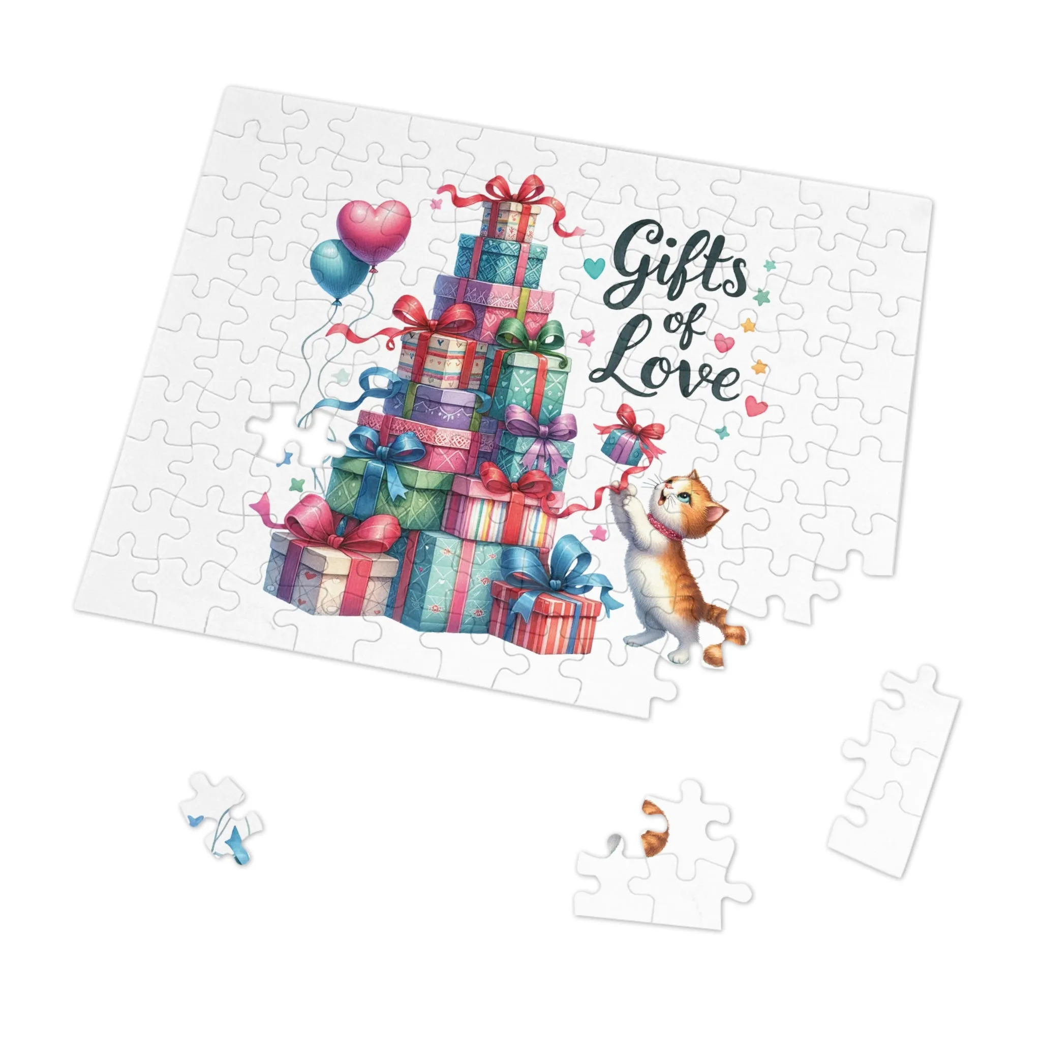 Jigsaw Puzzle, Christmas, Present Tree, Personalised/Non-Personalised (30, 110, 252, 500,1000-Piece)