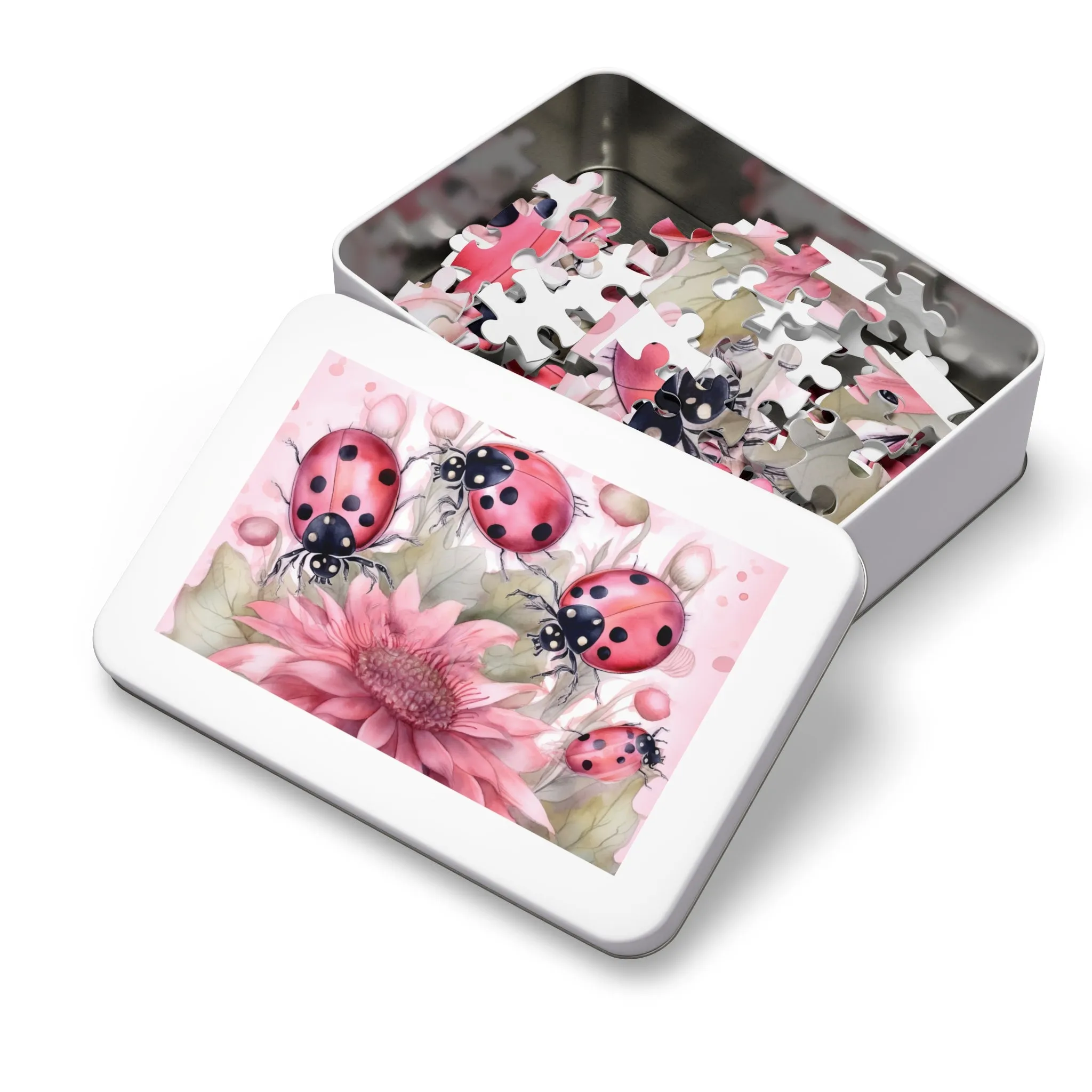 Jigsaw Puzzle, Floral, Ladybirds, Personalised/Non-Personalised (30, 110, 252, 500,1000-Piece)