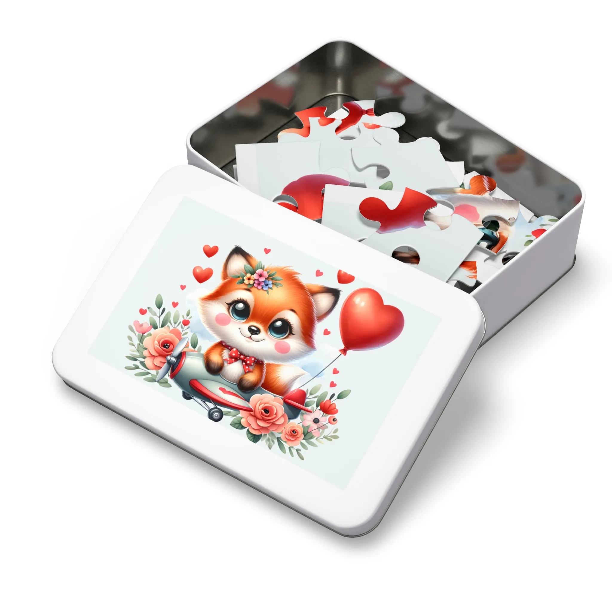 Jigsaw Puzzle, Fox in Plane, Personalised/Non-Personalised (30, 110, 252, 500,1000-Piece)