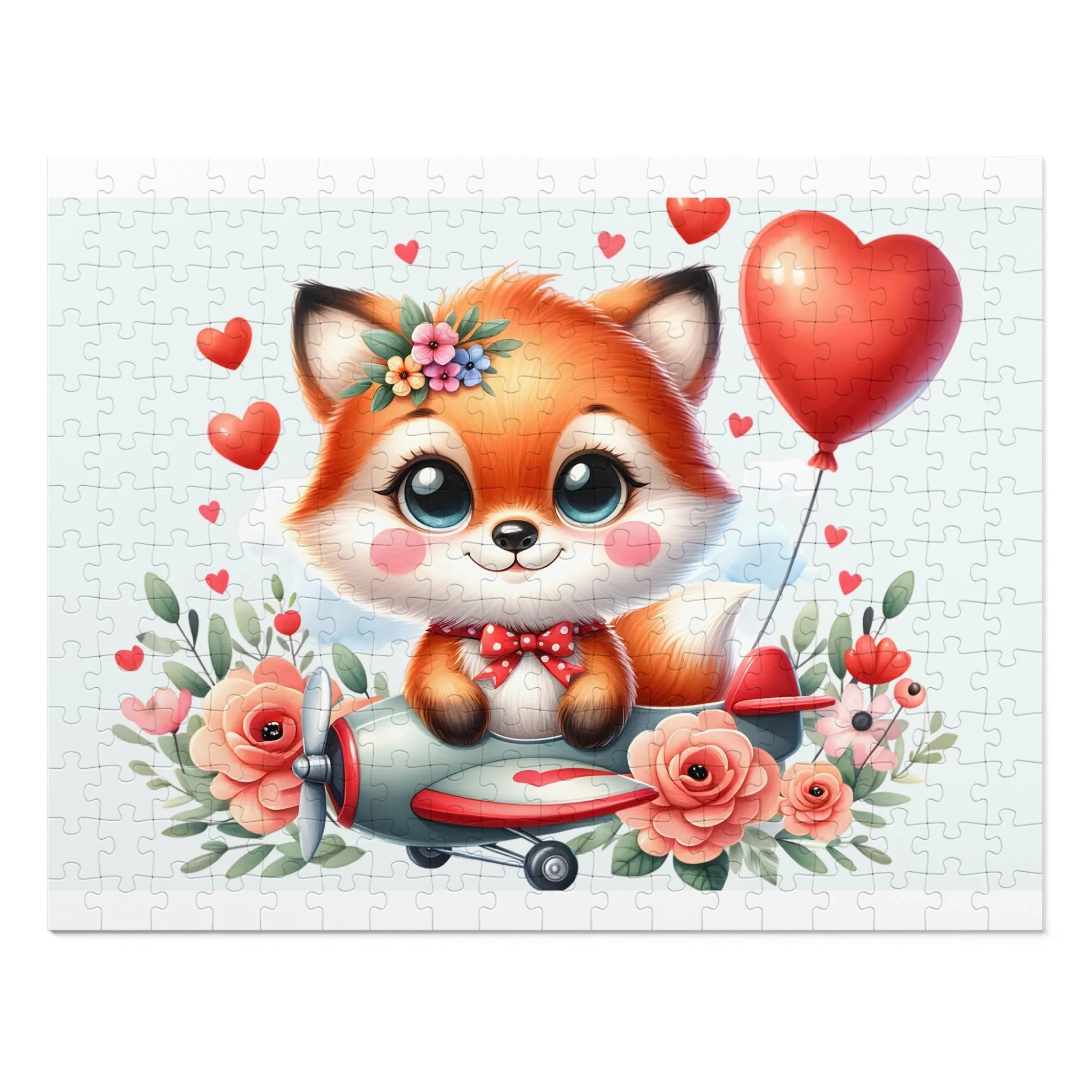 Jigsaw Puzzle, Fox in Plane, Personalised/Non-Personalised (30, 110, 252, 500,1000-Piece)