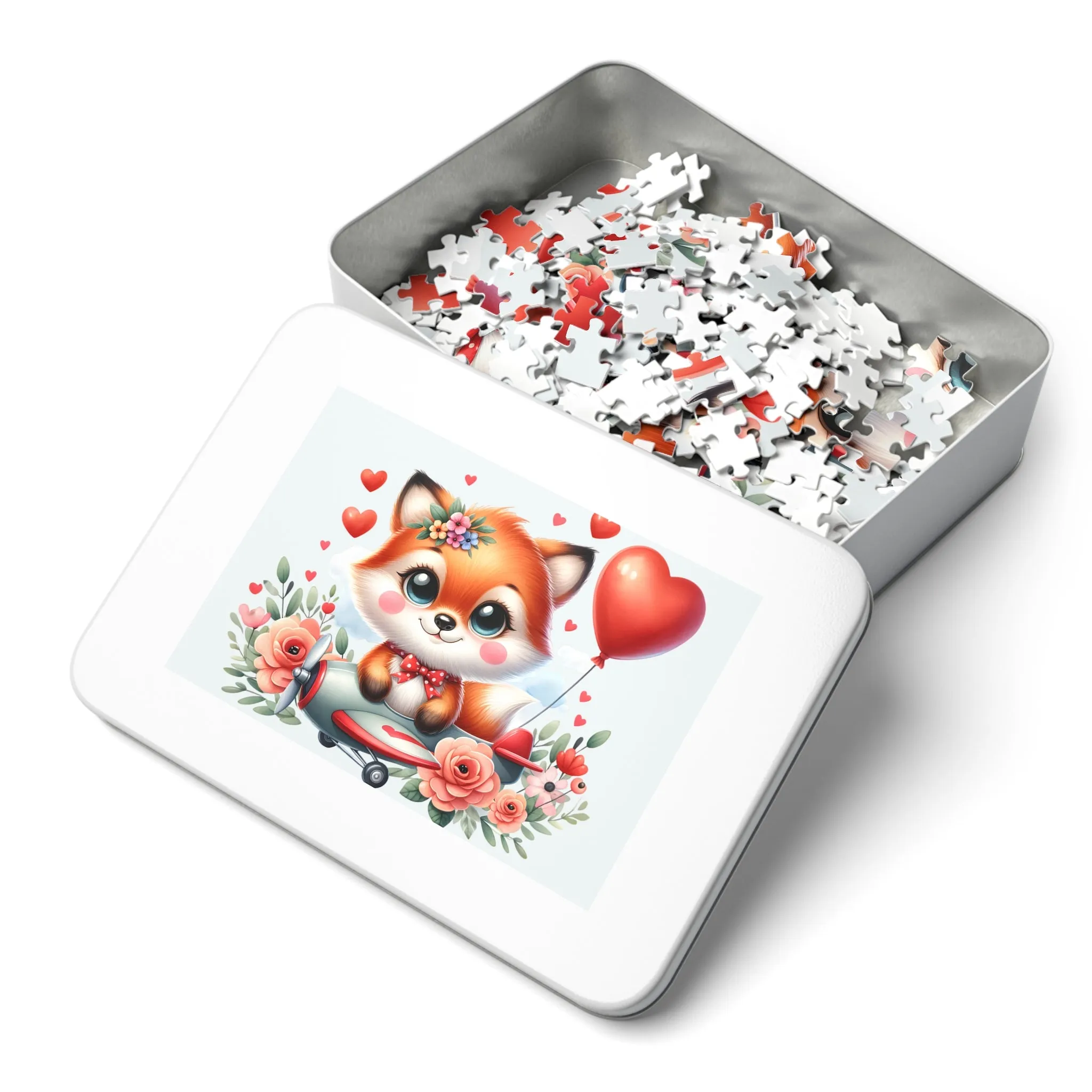 Jigsaw Puzzle, Fox in Plane, Personalised/Non-Personalised (30, 110, 252, 500,1000-Piece)