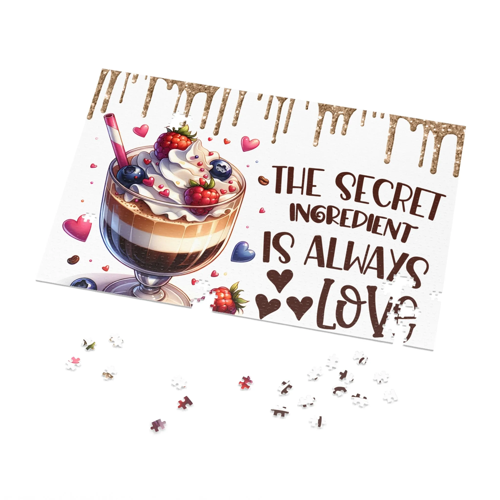 Jigsaw Puzzle, The Secret Ingredient is always Love, Personalised/Non-Personalised (30, 110, 252, 500,1000-Piece)