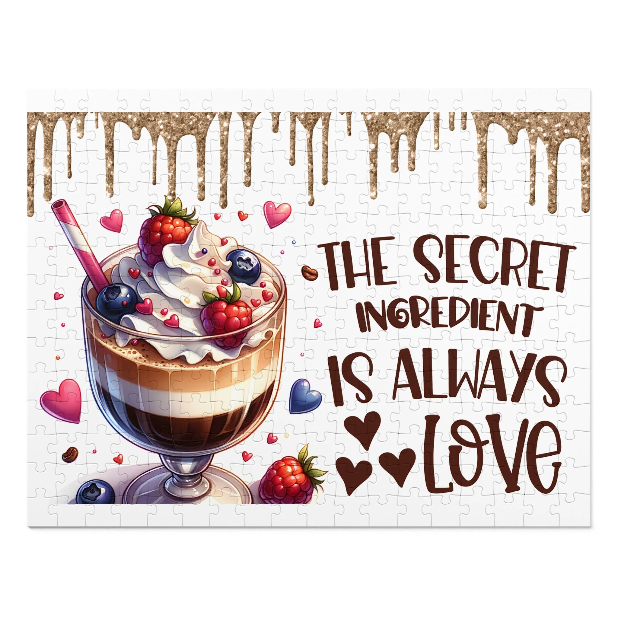 Jigsaw Puzzle, The Secret Ingredient is always Love, Personalised/Non-Personalised (30, 110, 252, 500,1000-Piece)