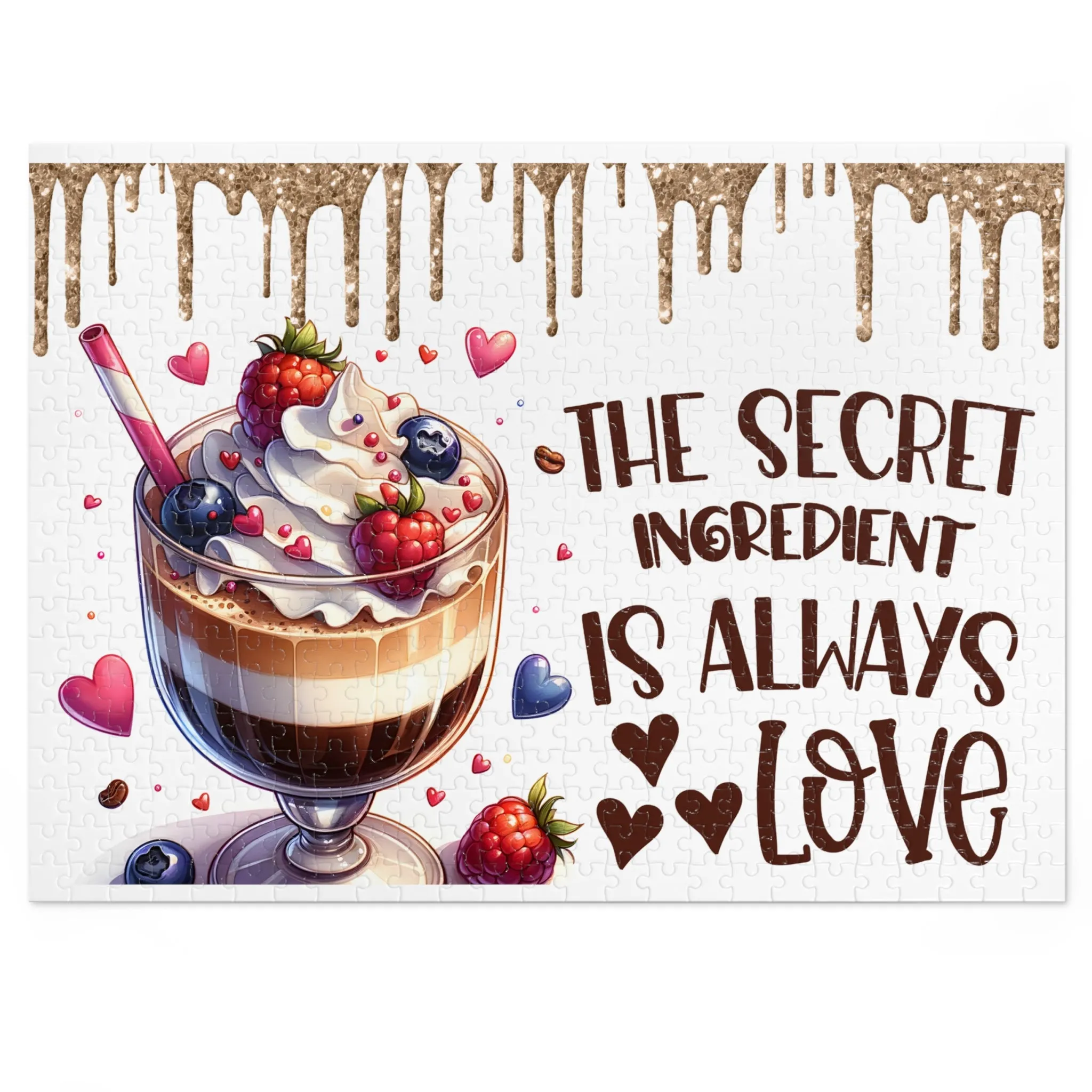 Jigsaw Puzzle, The Secret Ingredient is always Love, Personalised/Non-Personalised (30, 110, 252, 500,1000-Piece)