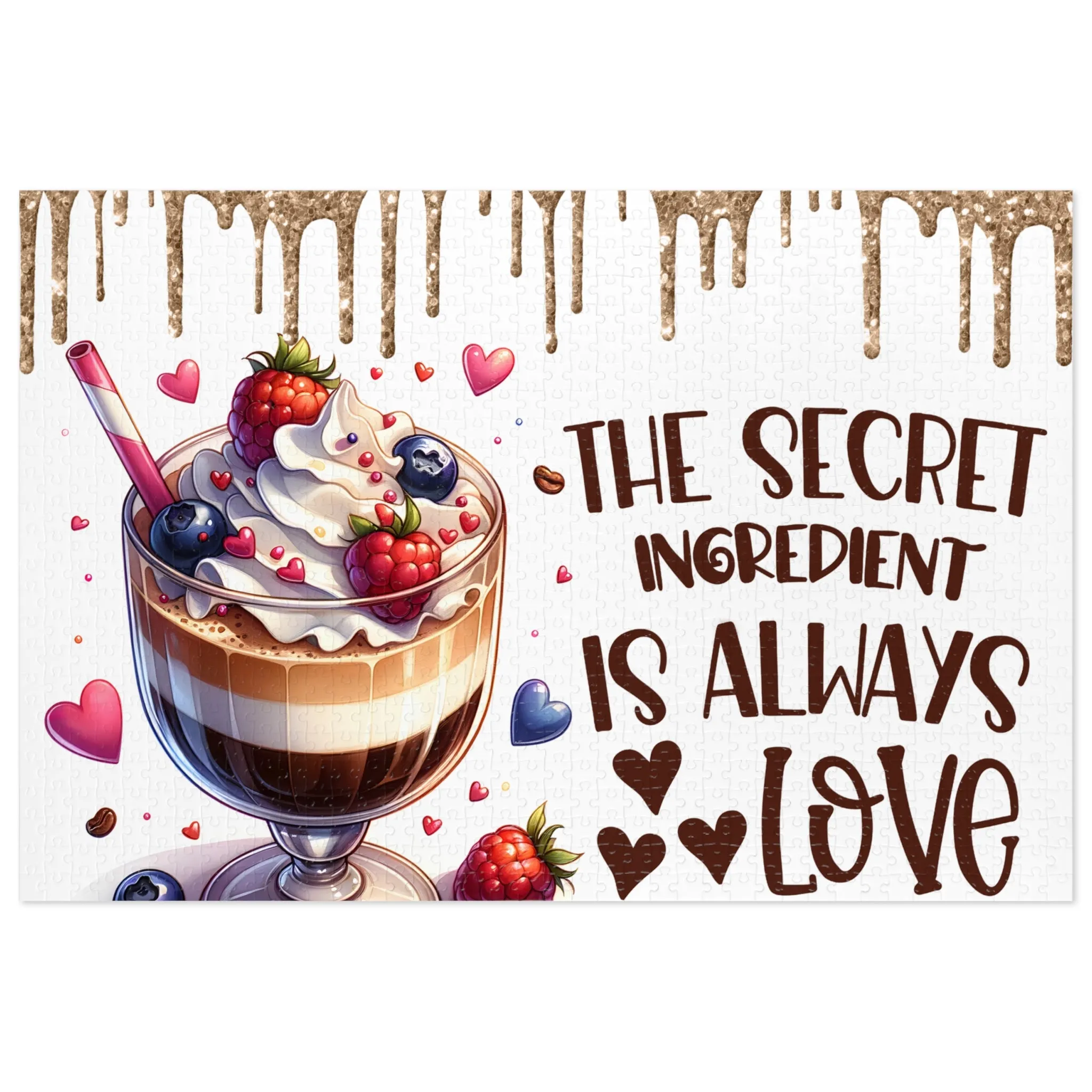 Jigsaw Puzzle, The Secret Ingredient is always Love, Personalised/Non-Personalised (30, 110, 252, 500,1000-Piece)