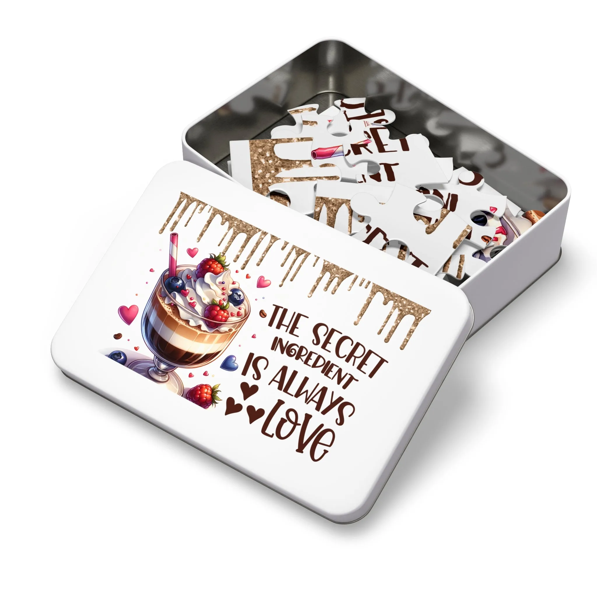 Jigsaw Puzzle, The Secret Ingredient is always Love, Personalised/Non-Personalised (30, 110, 252, 500,1000-Piece)