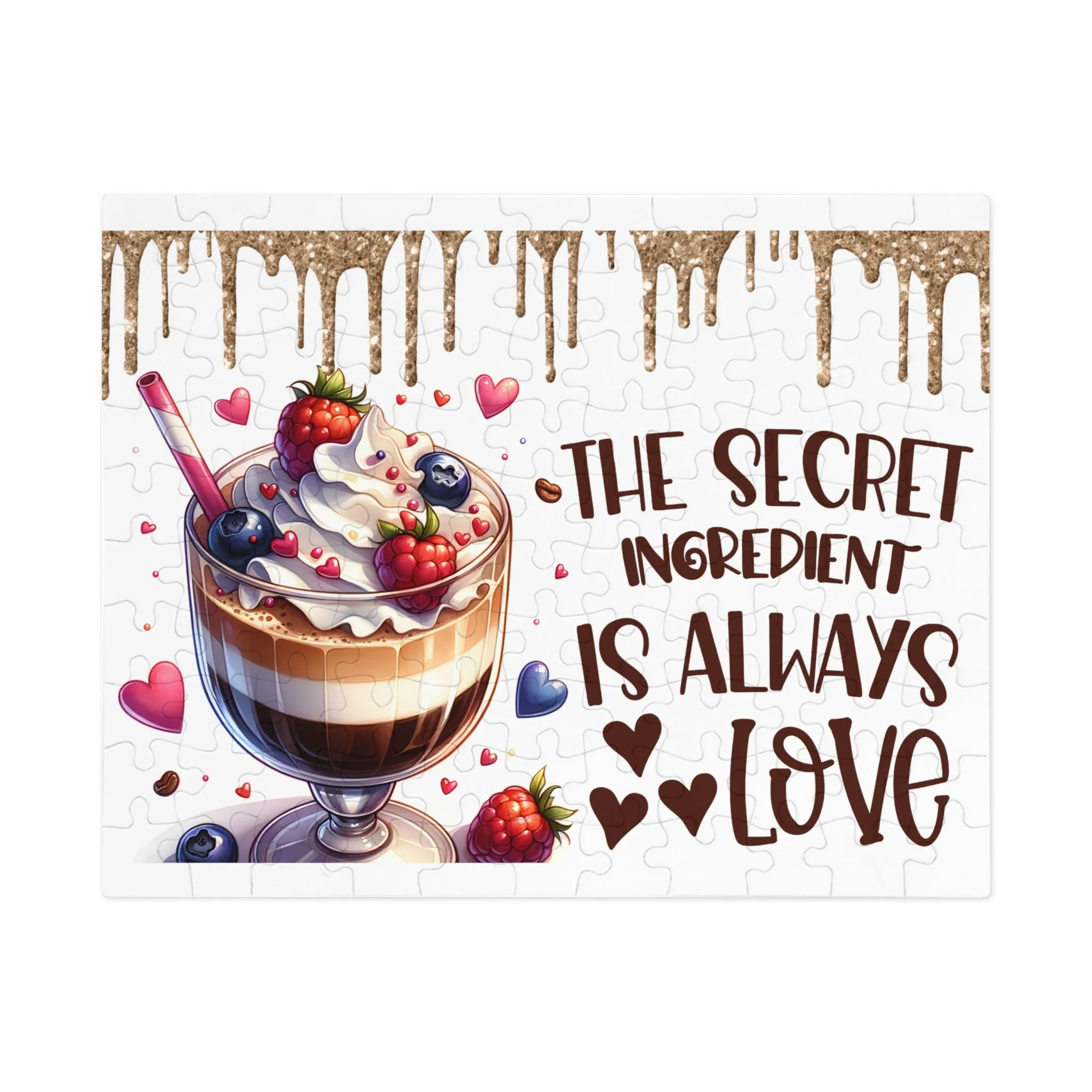 Jigsaw Puzzle, The Secret Ingredient is always Love, Personalised/Non-Personalised (30, 110, 252, 500,1000-Piece)