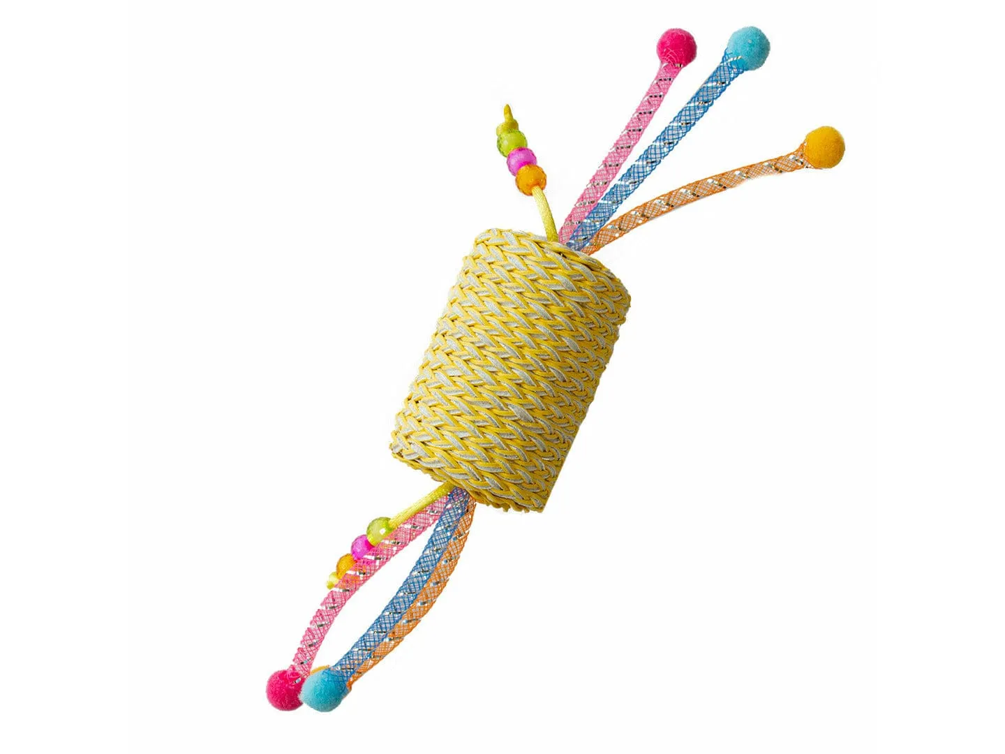 Jolly yellow roll with ropes 22x4,5x4,5cm yellow