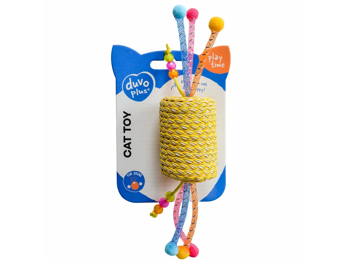 Jolly yellow roll with ropes 22x4,5x4,5cm yellow