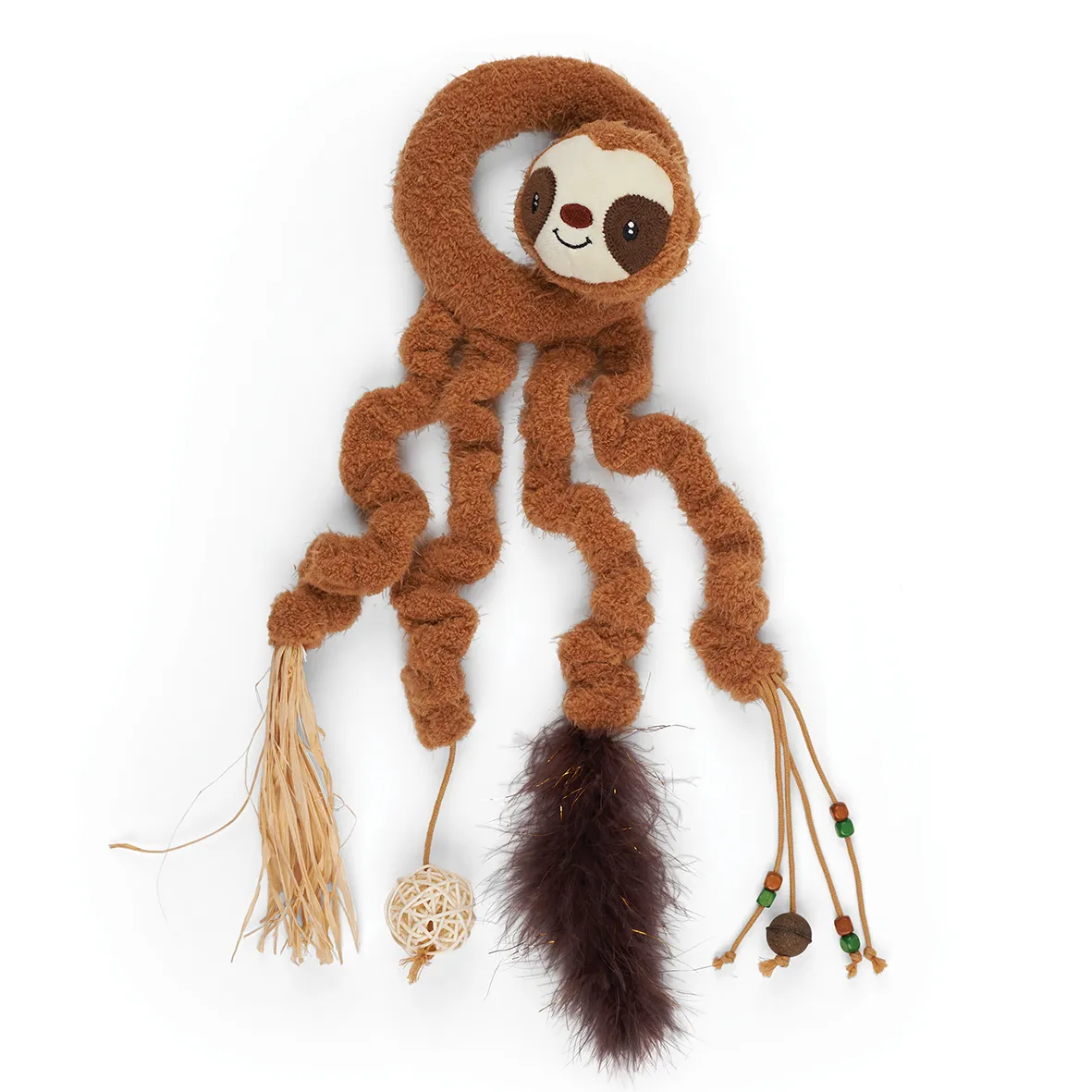 Kazoo Cat Toy Long Legged Sloth with Catnip