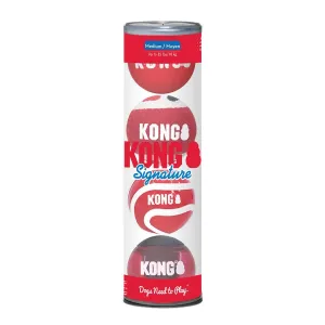 Kong Signature Ball 4-Pack - Medium