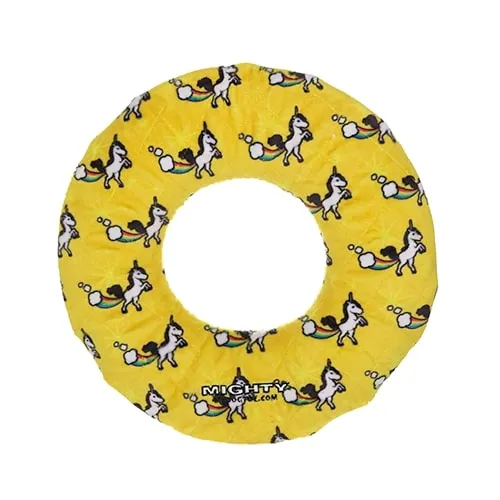 Mighty Dog Squeaky Toy, No-Stuff with Ring squeaker