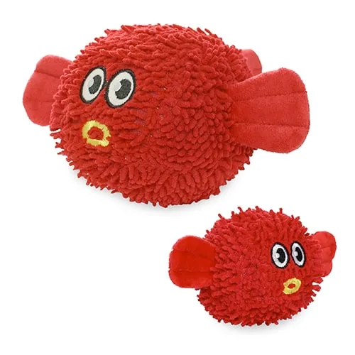 Mighty Microfibre Dog Squeaky Toy, Ball Blowfish (mini and regular size)