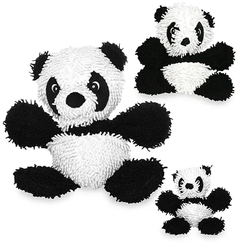 Mighty Microfibre Dog Squeaky Toy, Ball Panda