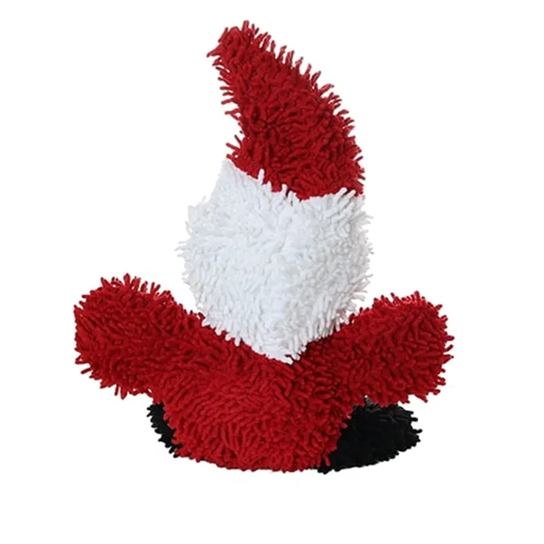 Mighty Microfibre Dog Squeaky Toy, Ball Santa