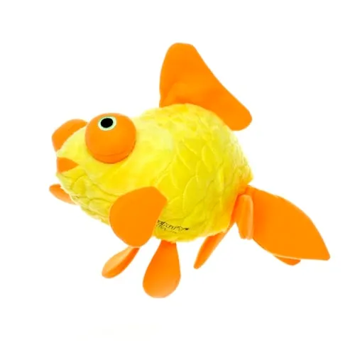 Mighty Ocean Dog Squeaky Toy, Gideon the Goldfish (mini and regular size)